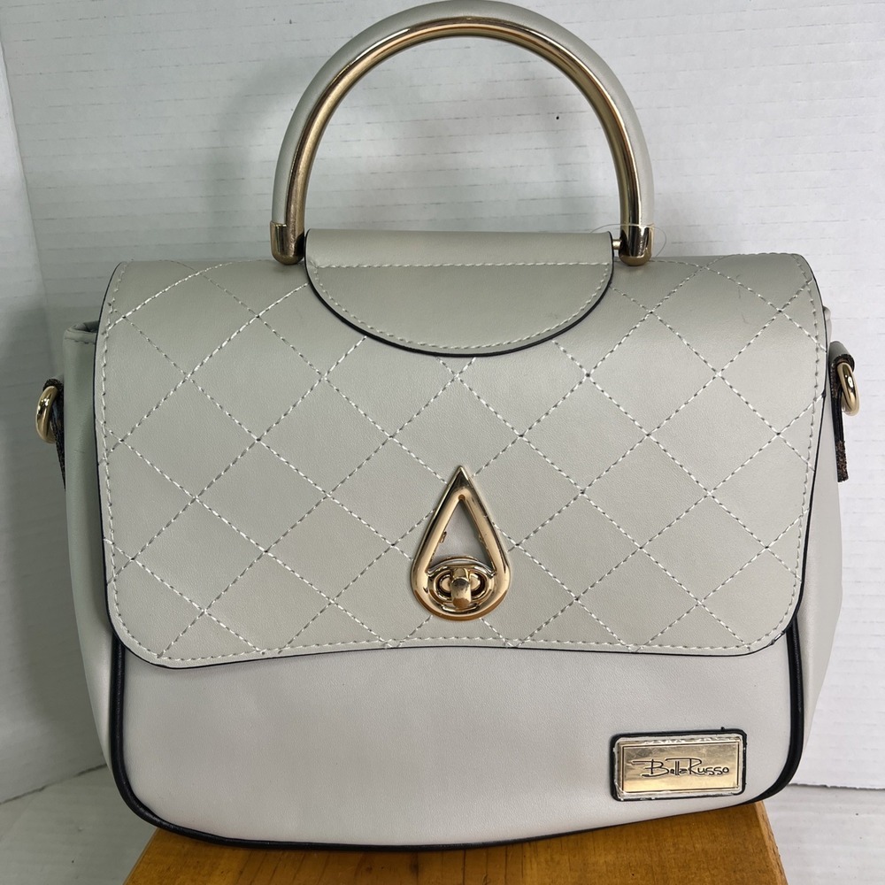 Bella Russo Stone Gray handbag NWT Detachable‎ shoulder strap